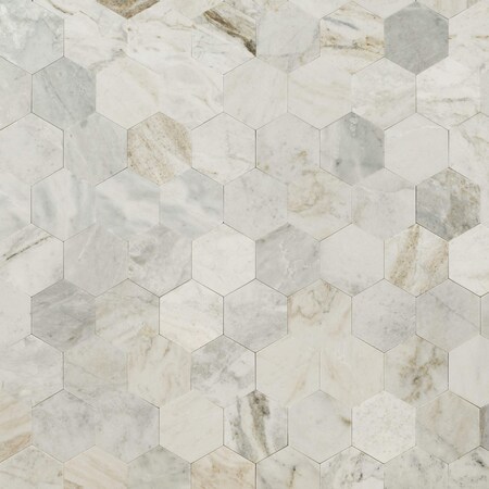 Arabescato Venato 10 X 11.6 Peel And Stick Marble Mosaic Floor And Wall Tile, 20PK